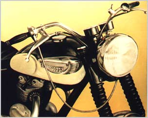 "Triumph Tiger", acrylic painting